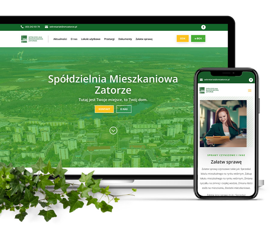 strona internetowa spółdzielnia mieszkaniowa zatorze Konin