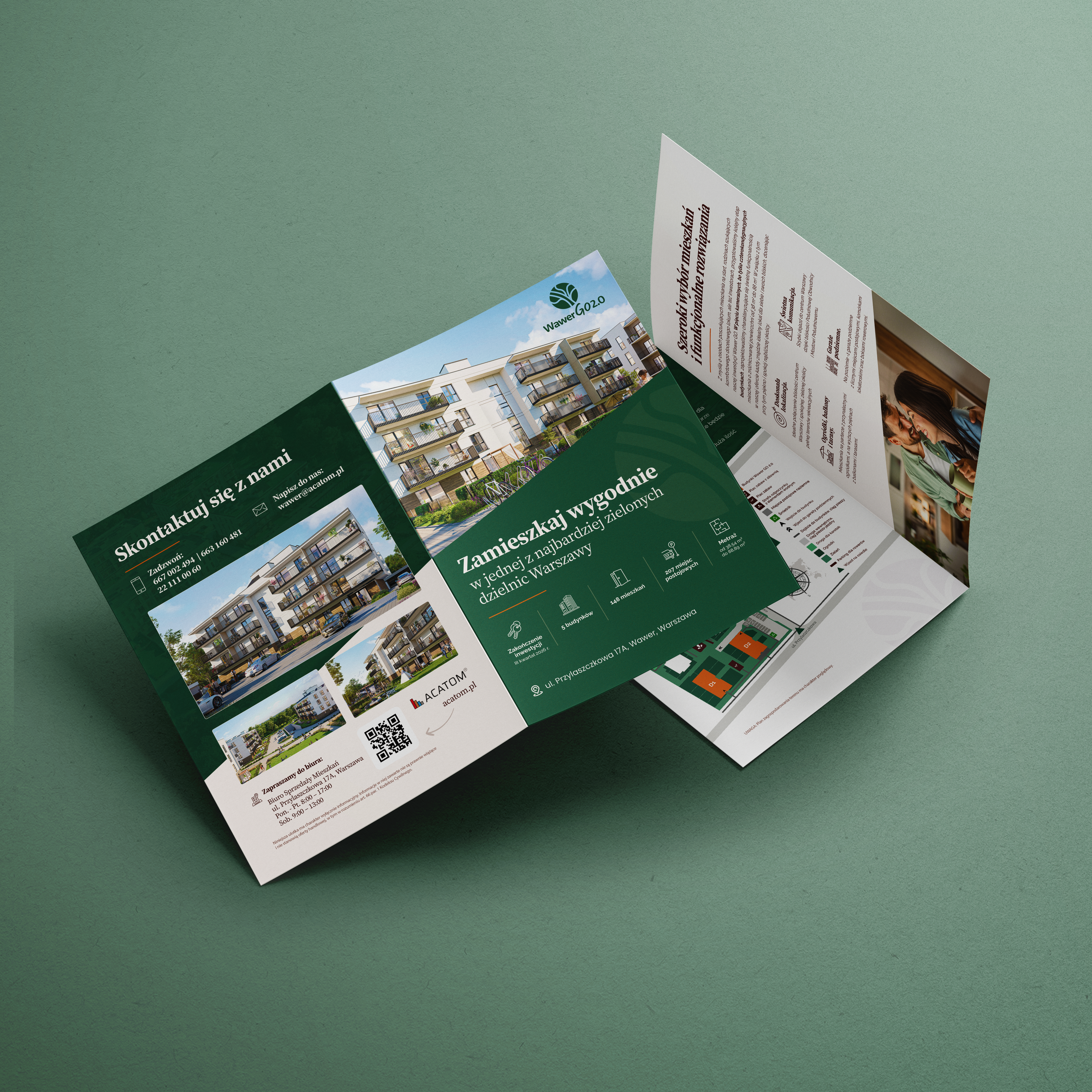 Projekt broszury firmowej | Ulotka składana A4 Wawer GO 2.0 :: Obcykane